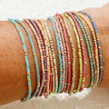 19 PCS Colorful Beaded Stackable Bracelet Set