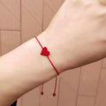 2 PCS Adjustable Woven Heart Bracelet