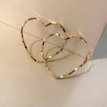 Exaggerated Heart Hoop Earrings