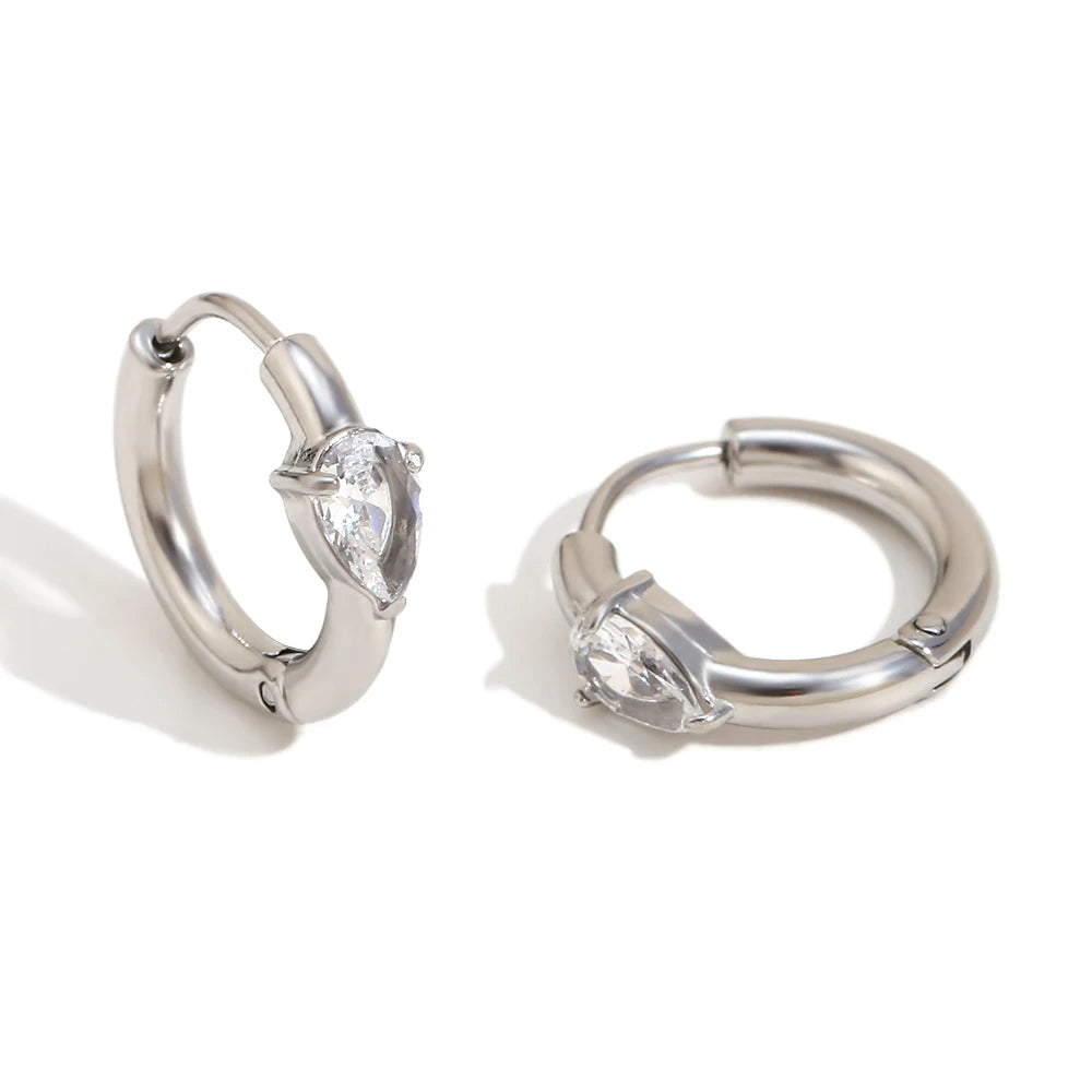 Rhinestone Hoop Earrings